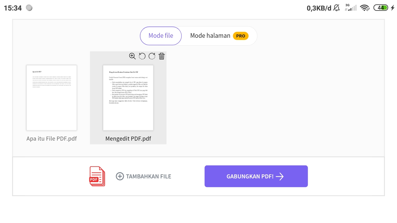 Atur Urutan File PDF yang Akan Digabungkan