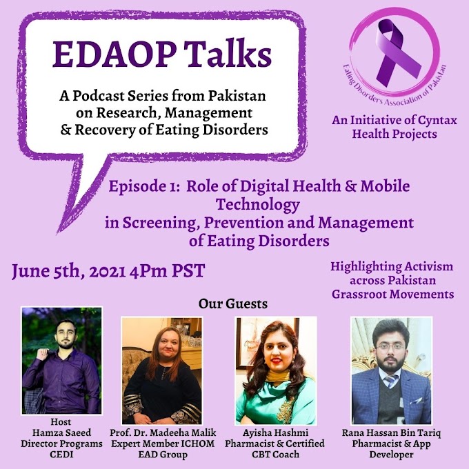 EDAOP TALKS: A Podcast from Pakistan on Research, Management and Recovery from Eating Disorders