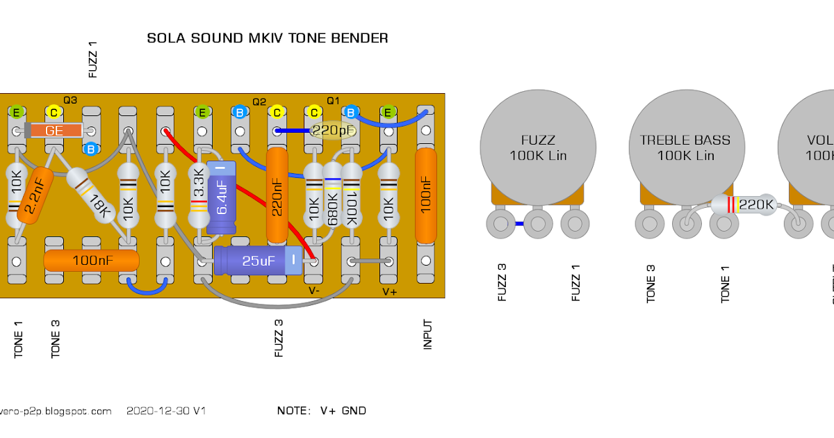 Guitar Effects Vero Point to Point Tag Board Layouts SOLA SOUND
