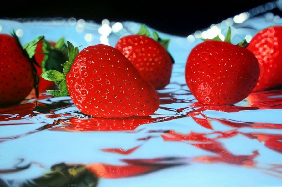 Strawberries on Foil