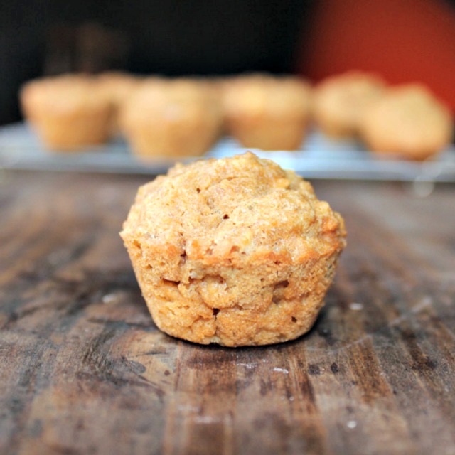 whole wheat apple & dulce de leche mini muffins | real food simple