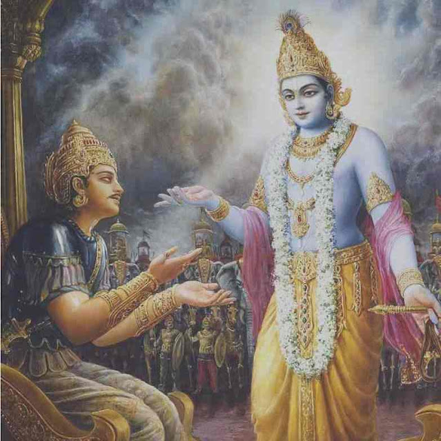 Inspirational Story of Krishna and Arjuna in Hindi. कौन सबसे बड़ा दानी? (कृष्णा और अर्जुन) Short Story in Hindi of Krishna and Arjuna.