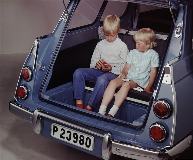 Cool Pics of Children on the Rear of Station Wagons in the Past