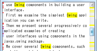 Java Swing Tips: JScrollBar search highlighter
