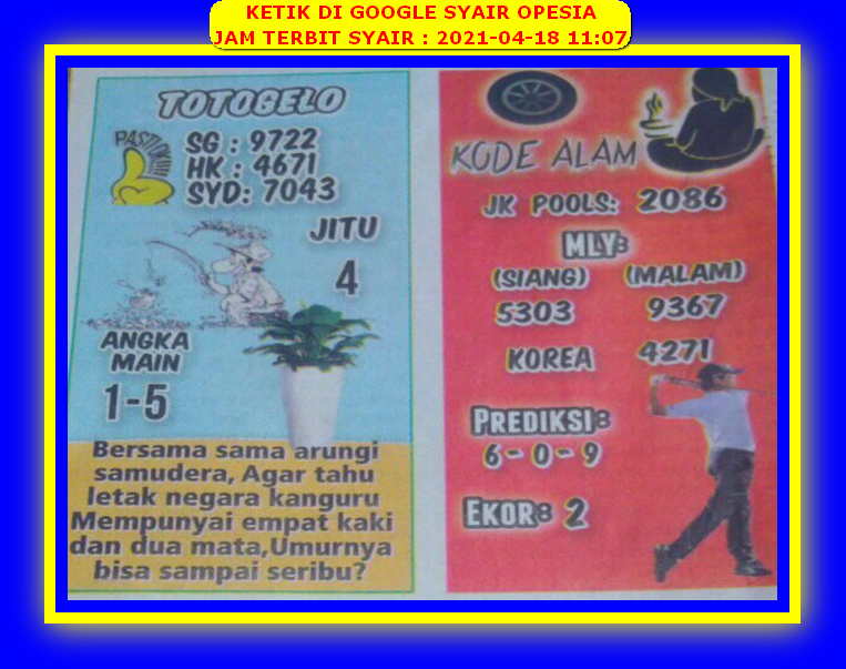 Syair Sdy 18 April 2021 Kode Syair Sgp Syair Hk Syair Sydney 2021 Syair Sdy 18 April 2021 Kode Syair Sgp Syair Hk Syair Sydney 2021