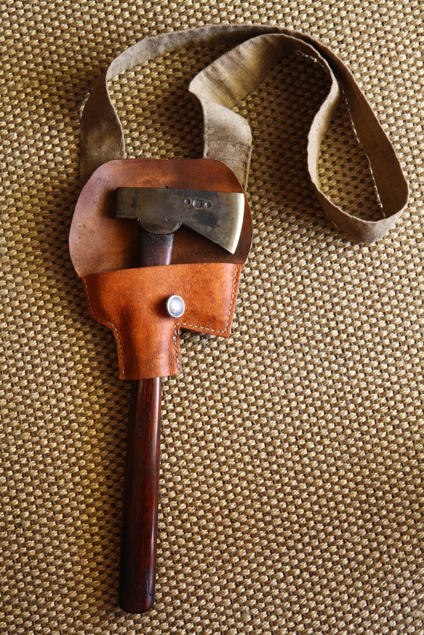 Contemporary Makers Belt Axe by Nathan Allen with Holder by Manfred