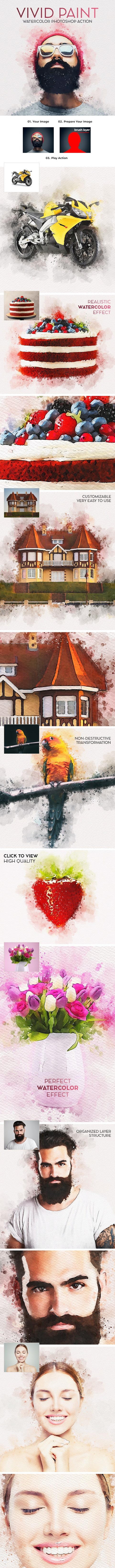 GraphicRiver - Vivid Paint - Watercolor Photoshop Action 28736835 2 Preview%2B%25283%2529