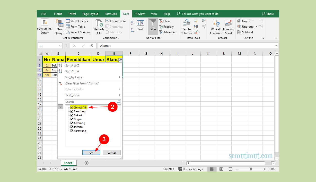 Cara Mengelompokkan Data Di Excel Secara Otomatis Gambar Semutimut Tutorial Hp Dan Komputer Terbaik