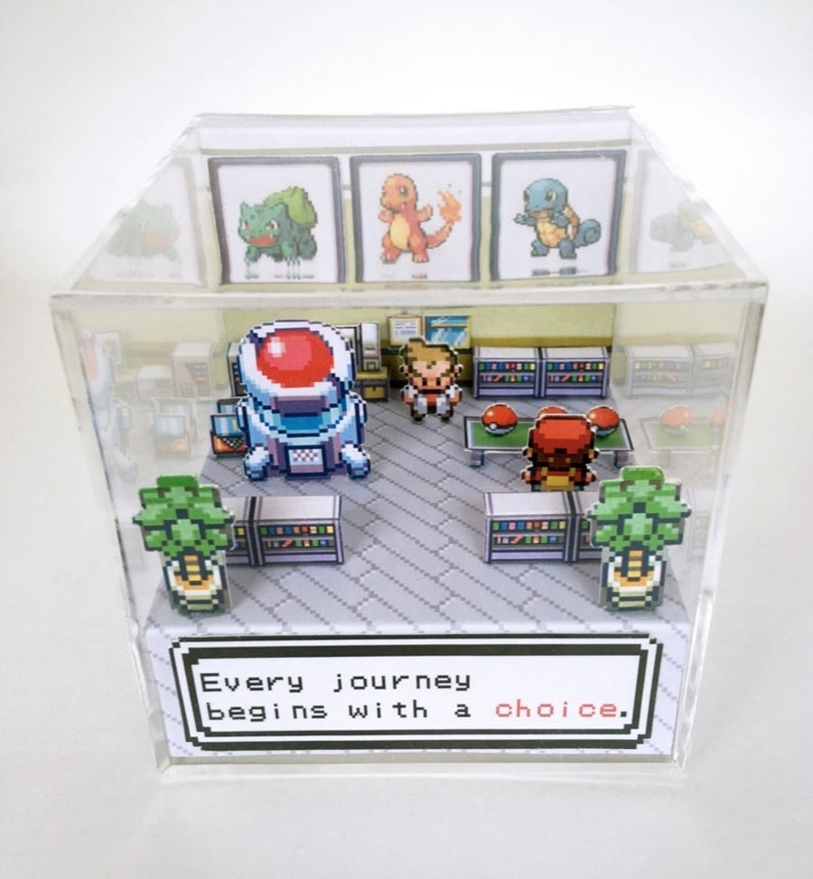 3D Pokémon Diorama Cube