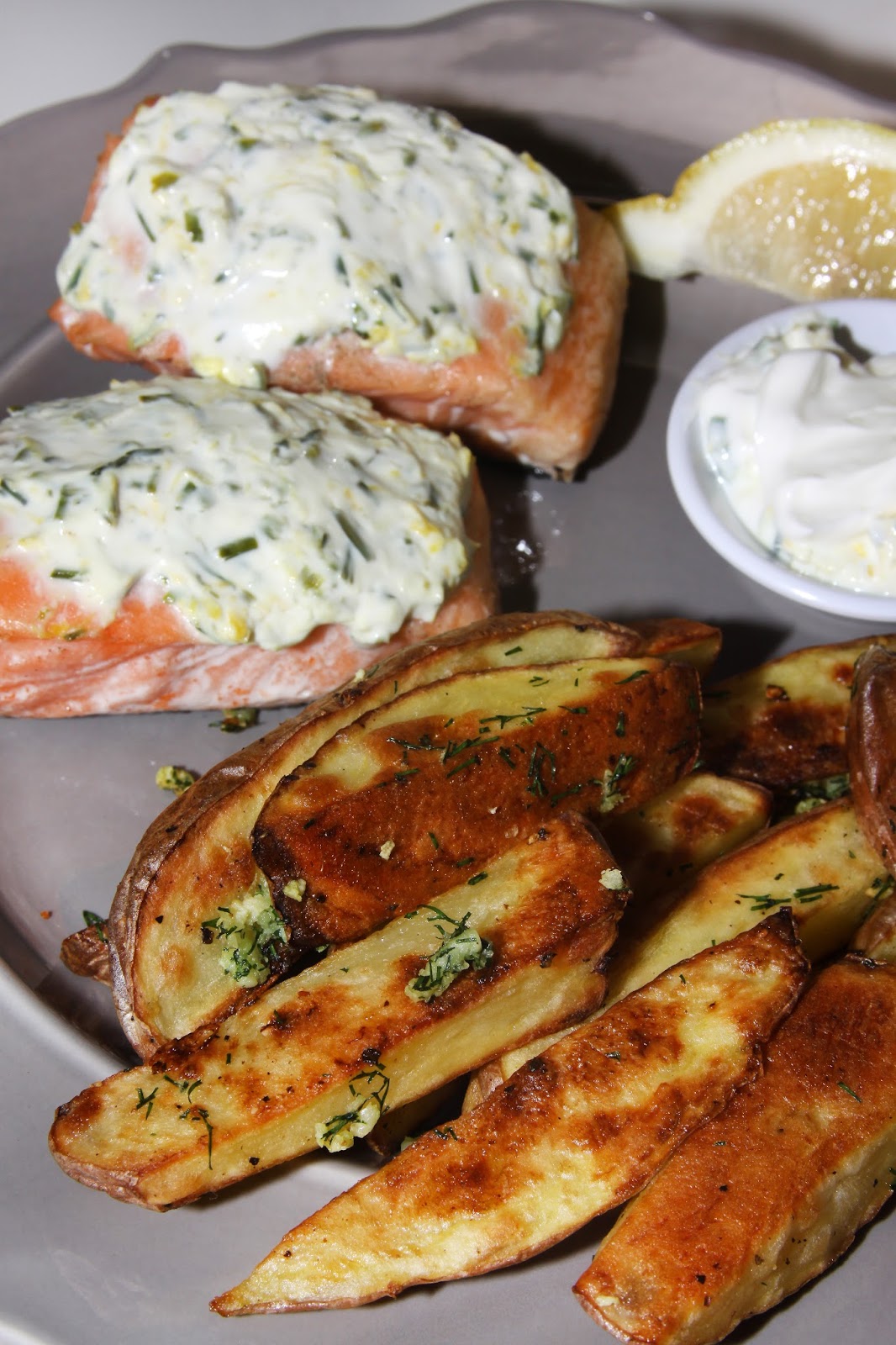 For the Love of Food Lemon Chive Salmon with Dill Potatoes Green