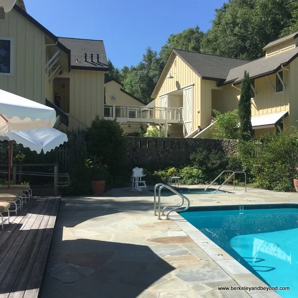 pool overview at The Farmhouse Inn in Forestville, California