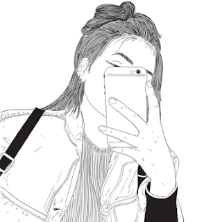 cool girl taking selfie drawing pfp