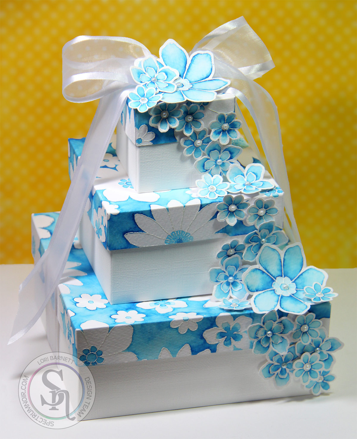 Stamp Scents Watercolored ThreeTier Gift Box