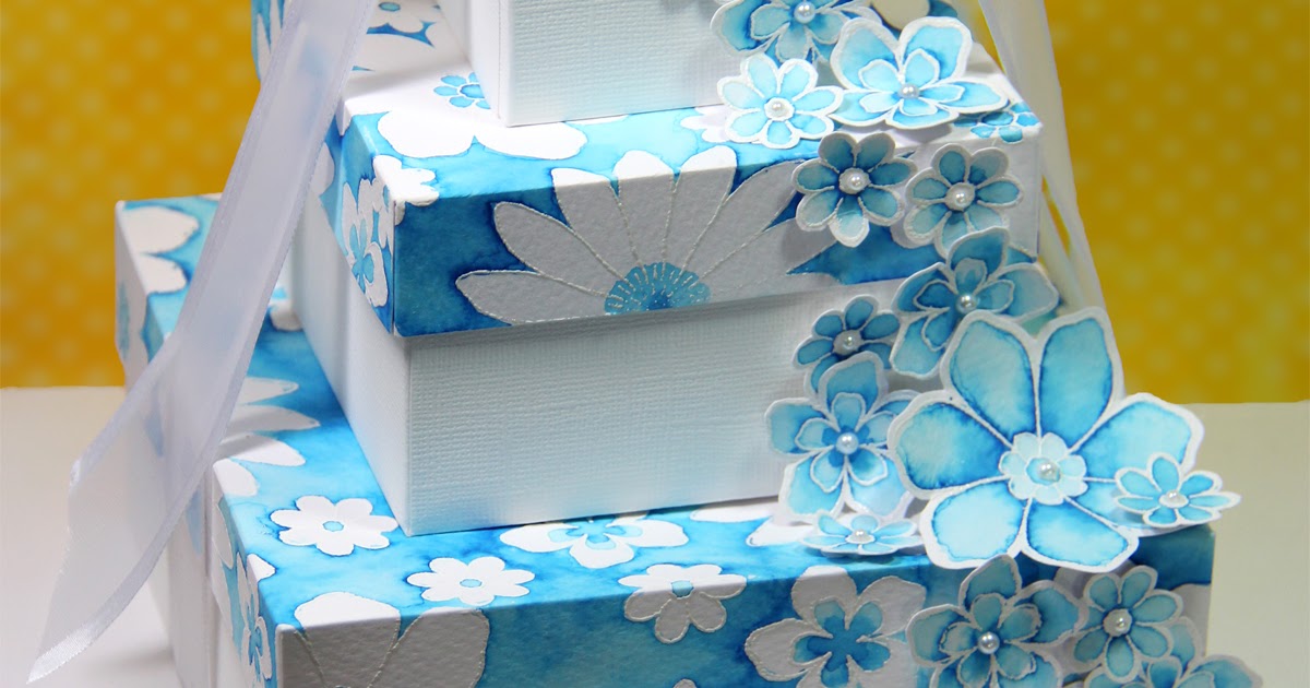 Stamp Scents Watercolored ThreeTier Gift Box