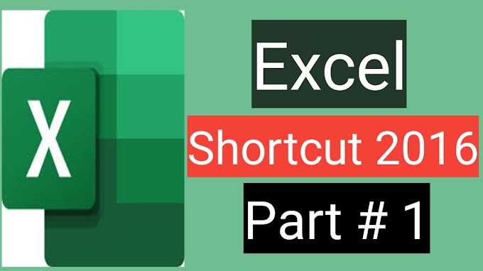 Microsoft Excel 2016 Basic Shortcut key