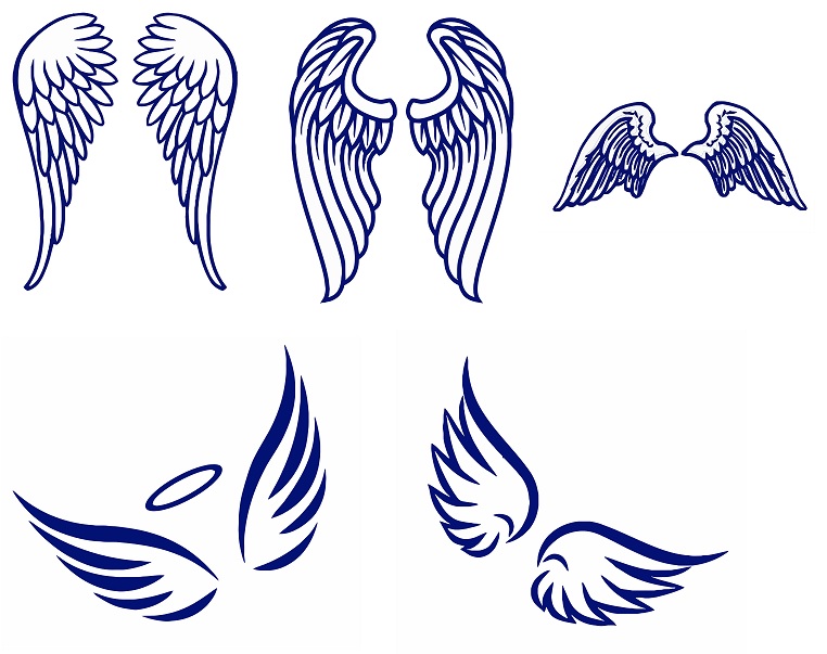 digitalfil: Angel wings svg,cut files,silhouette clipart,vinyl files