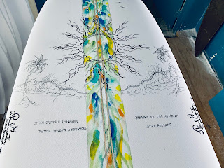 How to draw and paint a surfboard by Paul Carter