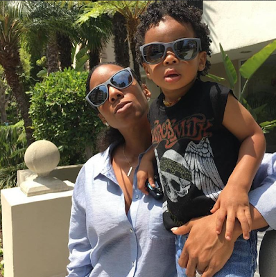 destch Kelly Rowland poses with her handsome son Titan