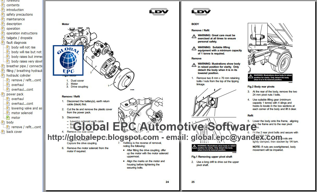 AUTO MOTO REPAIR MANUALS LDV CONVOY PILOT REPAIR MANUAL AND