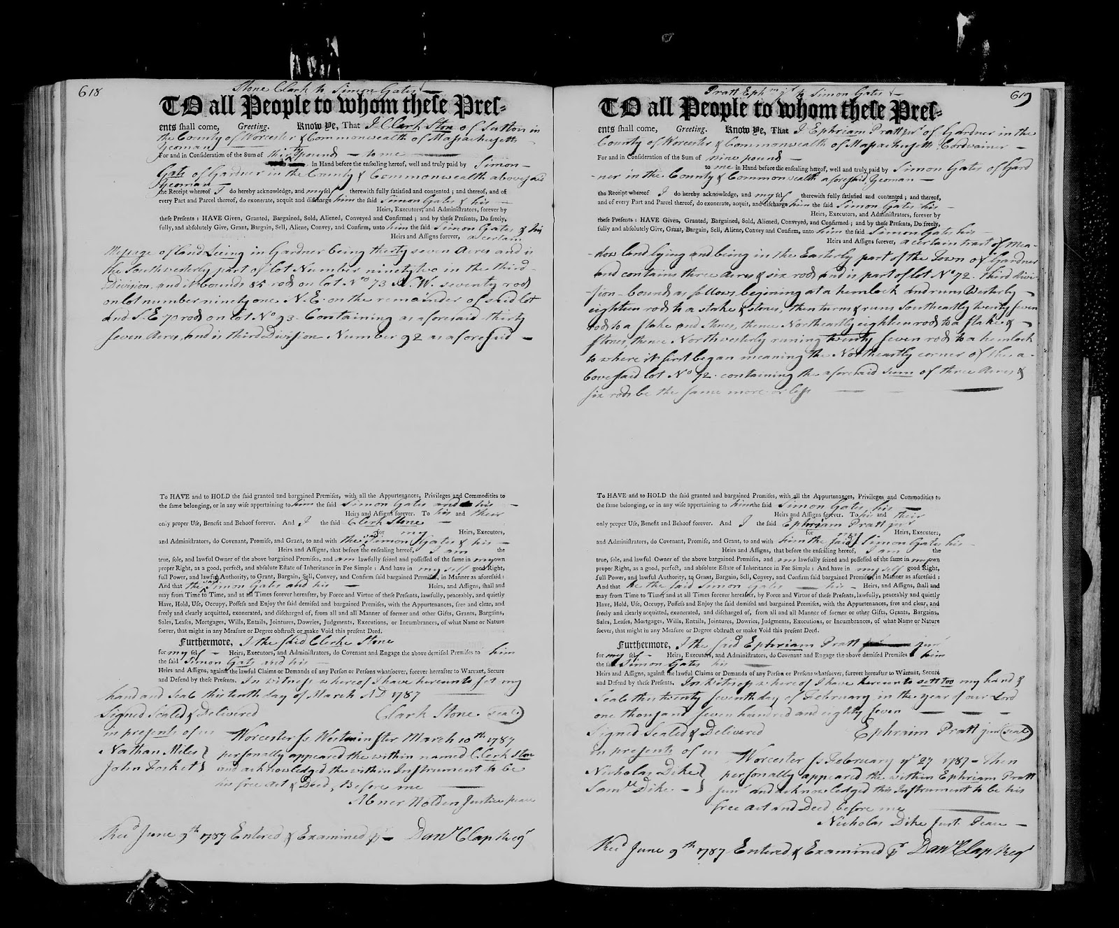 GeneaMusings Amanuensis Monday 1787 Deed of Clark Stone Selling