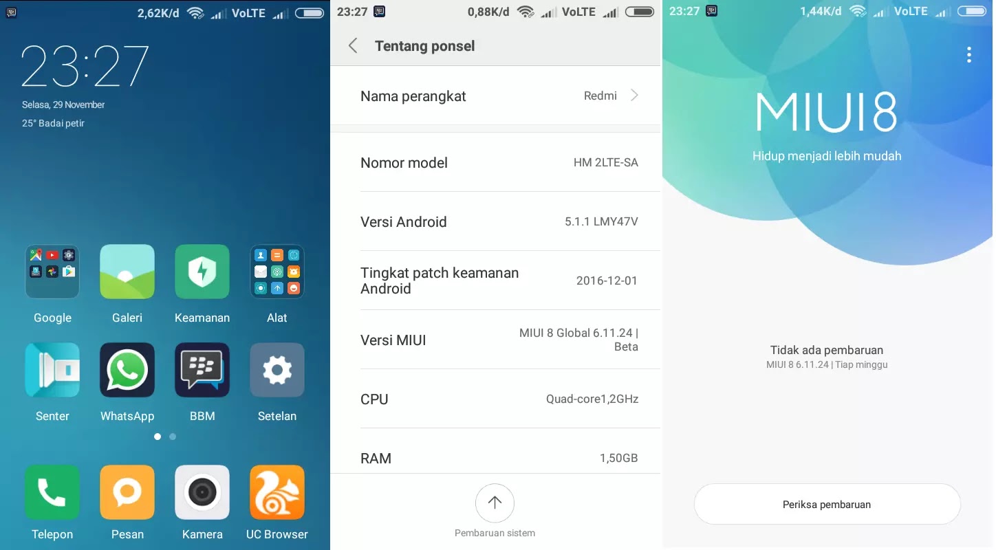 Custom Rom Miui 8 VoLTE 6.11.24 Global Andromax ES