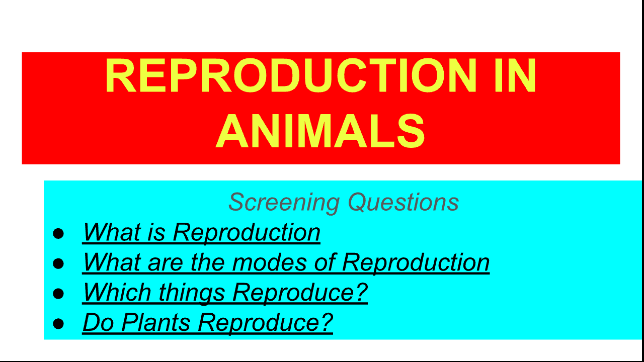 VIII, Science, Reproduction in Animals