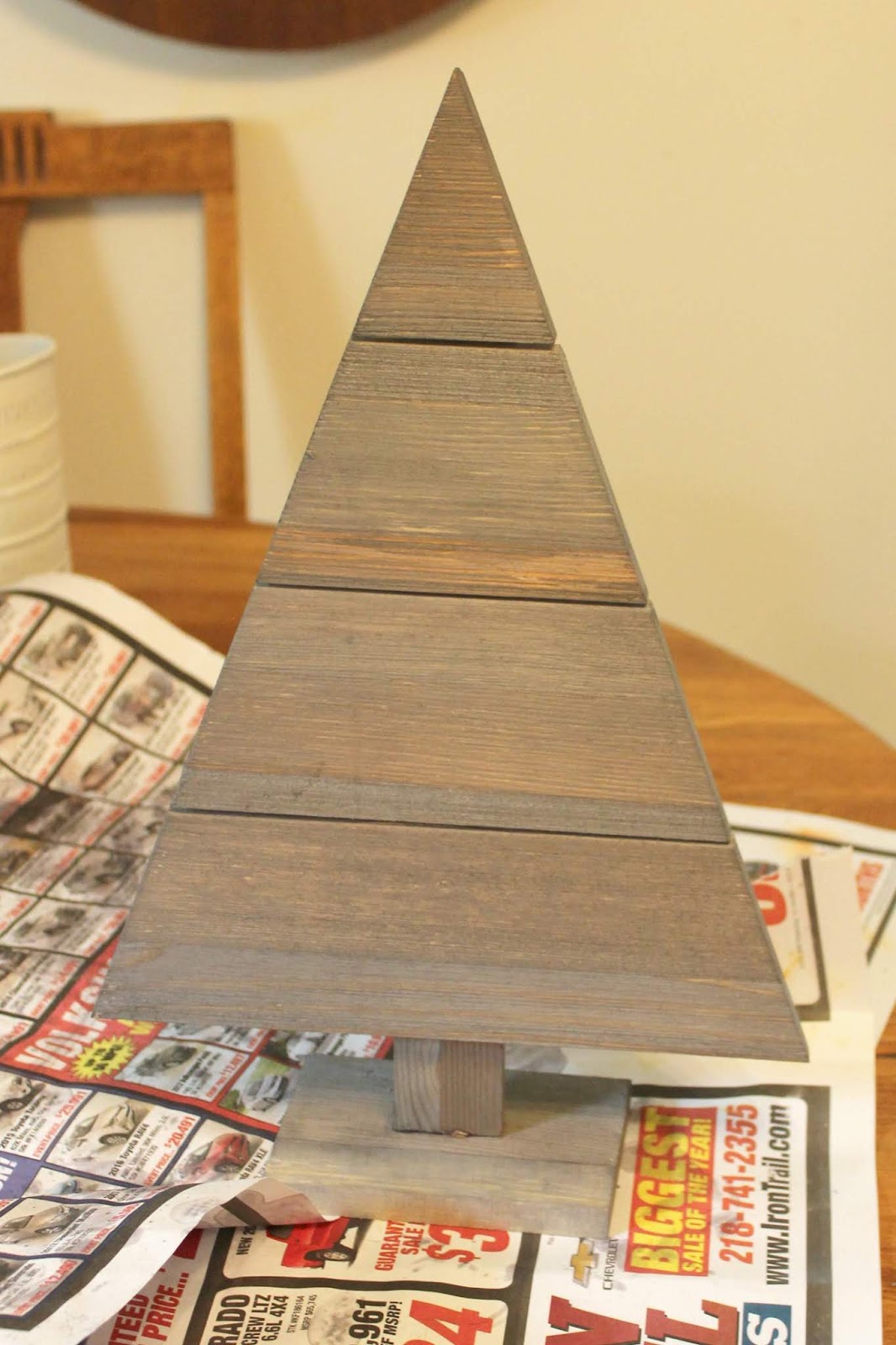 Decorating a Hobby Lobby Wooden Christmas Tree Cutout Organized Clutter