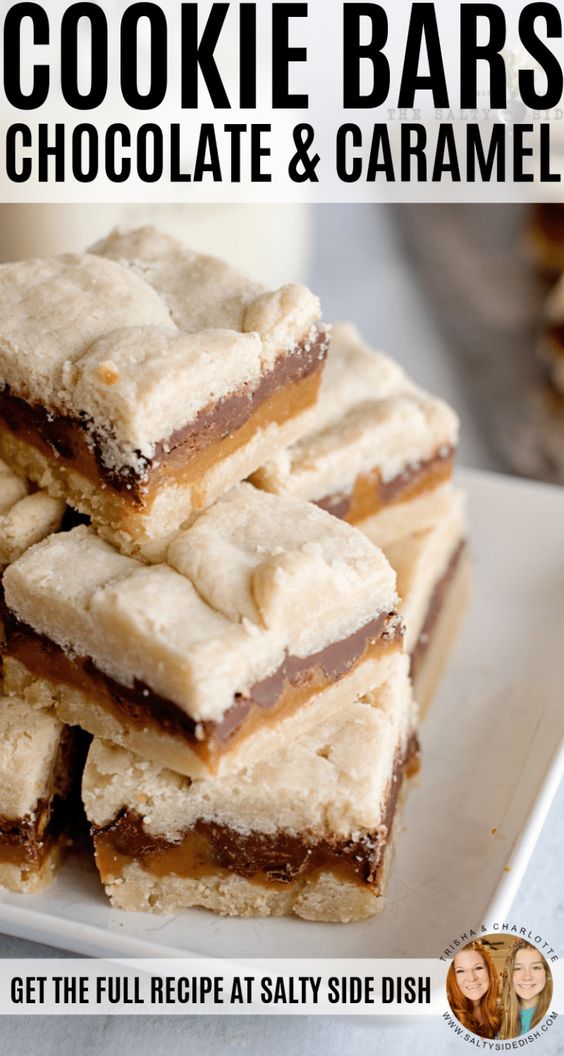 Chocolate Caramel Cookie Bars Delicious Recipe Idea