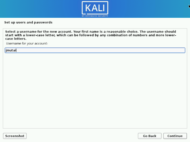 Username Kali Linux Non Root