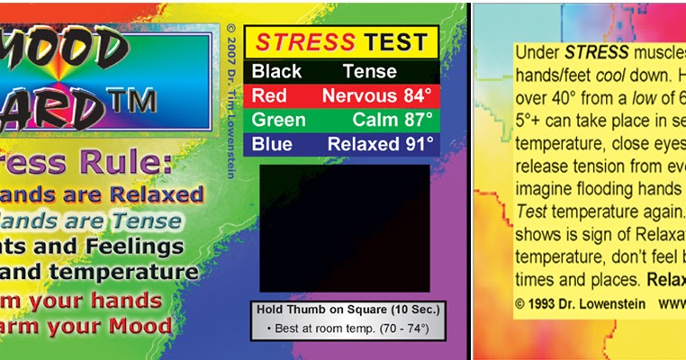 Stress, Anxiety, Biofeedback, Relaxation Skills: Stress Card - The ...