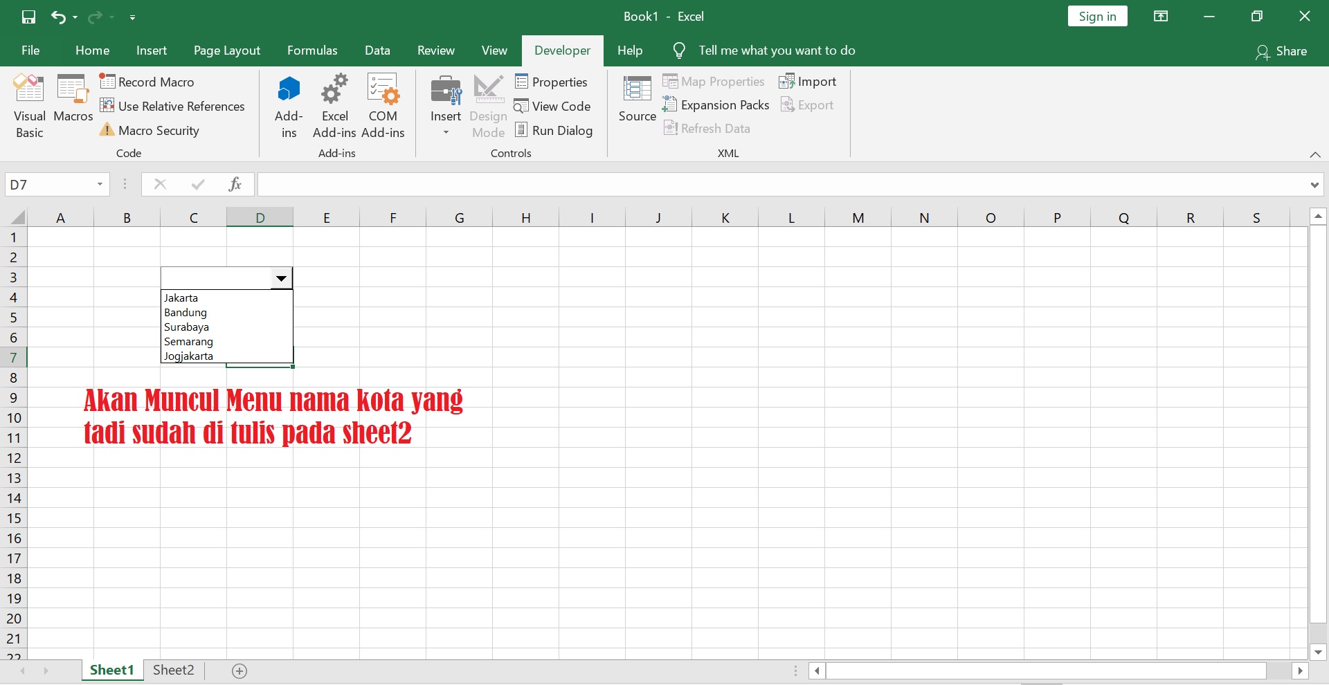 Membuat Menu Drop Down Menggunakan Combo Box di Excel Info Komputer