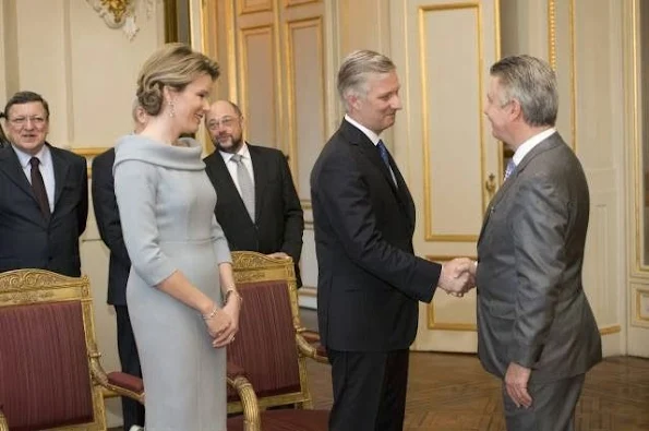 King Philippe and Queen Mathilde hosted a new year's reception for several representatives of the European Union