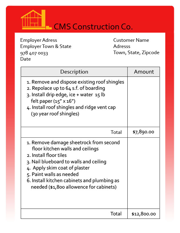 Too Many Designs: CMS Construction Estimate Template
