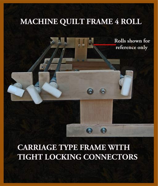 Machine Quilting Frames Kit 2 Four Roll Carriage with Tight Lock