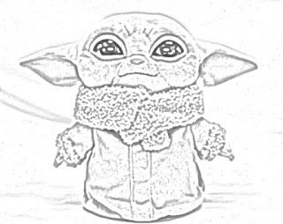 Baby Yoda of The Mandalorian plush toys coloring.filminspector.com