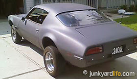 1971 Pontiac Firebird project with a coat of primer