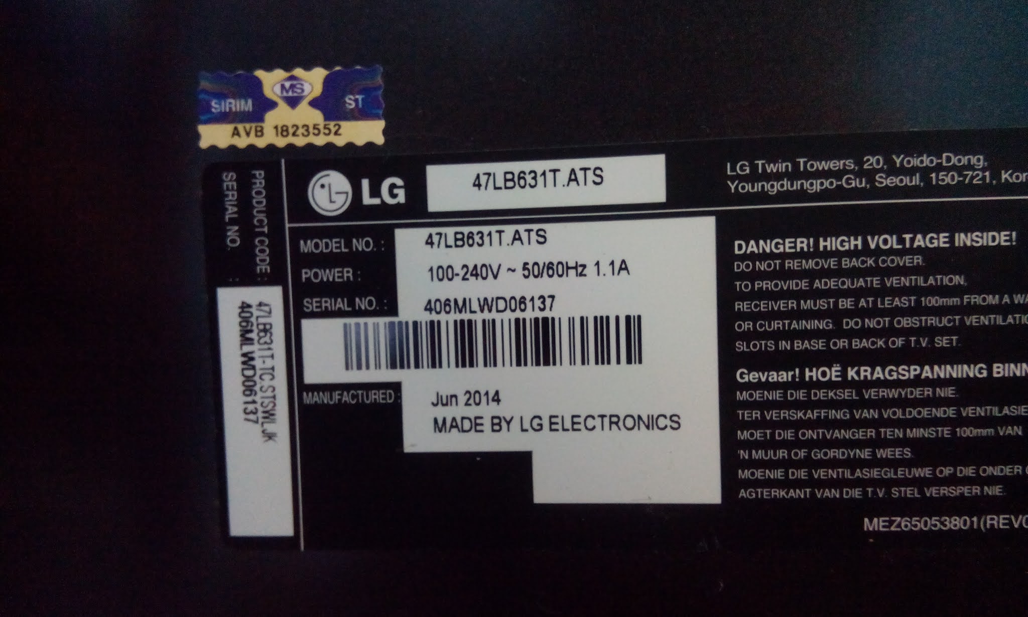 Life Begins at Forty LG 47LB631T.ATS smart LED TV backlight repair