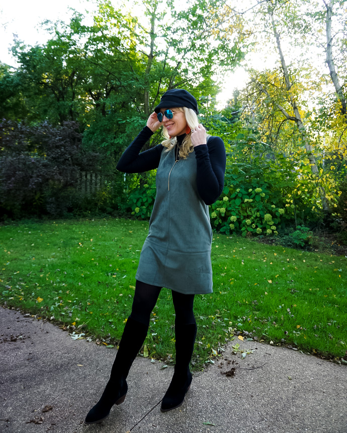 How to Layer a Jumper Dress Fall