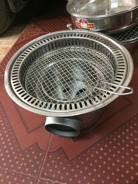 Vỉ Nướng Inox Tròn Tay Cầm cho lẩu nướng không khói Hàn Quốc Vỉ Nướng Inox Tròn Tay Cầm cho lẩu nướng không khói Hàn Quốc