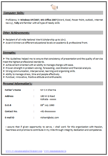 Over 10000 CV and Resume Samples with Free Download: Indian Chartered