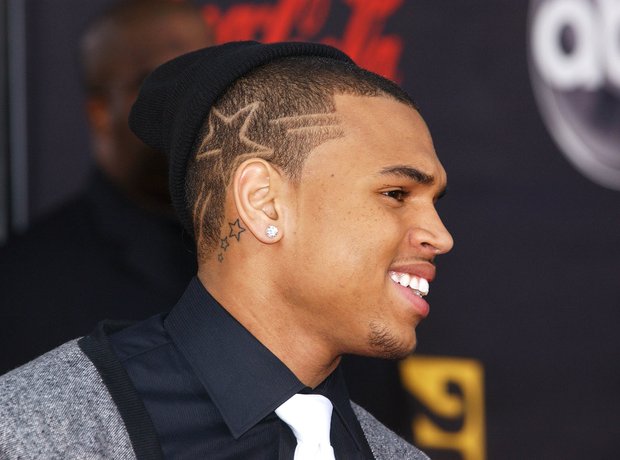 celebrities hairstyles chris brown