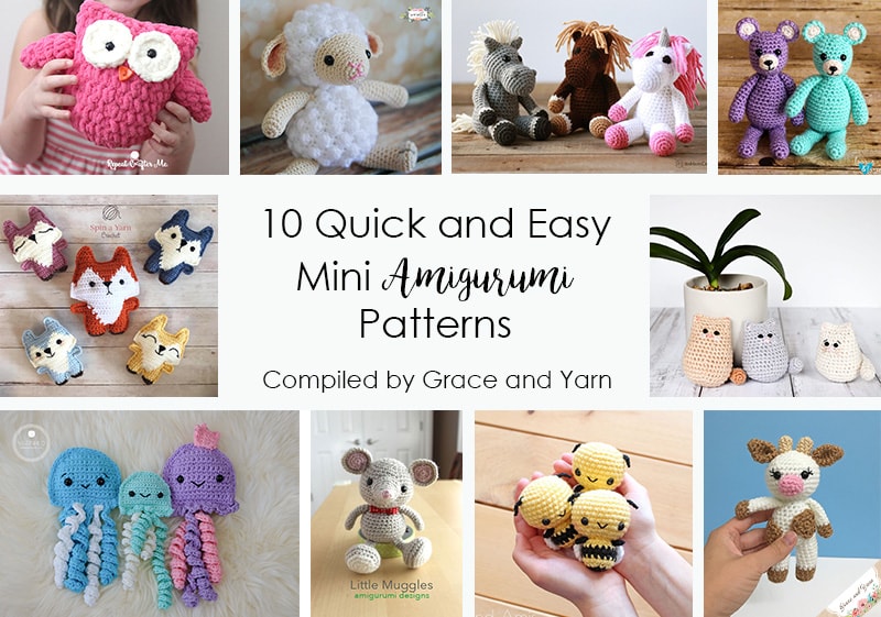 10 Quick and Easy Mini Amigurumi Patterns - Grace and Yarn