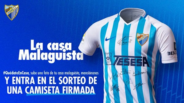 El Málaga sortea una camiseta firmada a "la casa más malaguista"