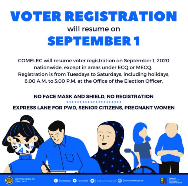Voter registration for Election 2022 resumes September 1