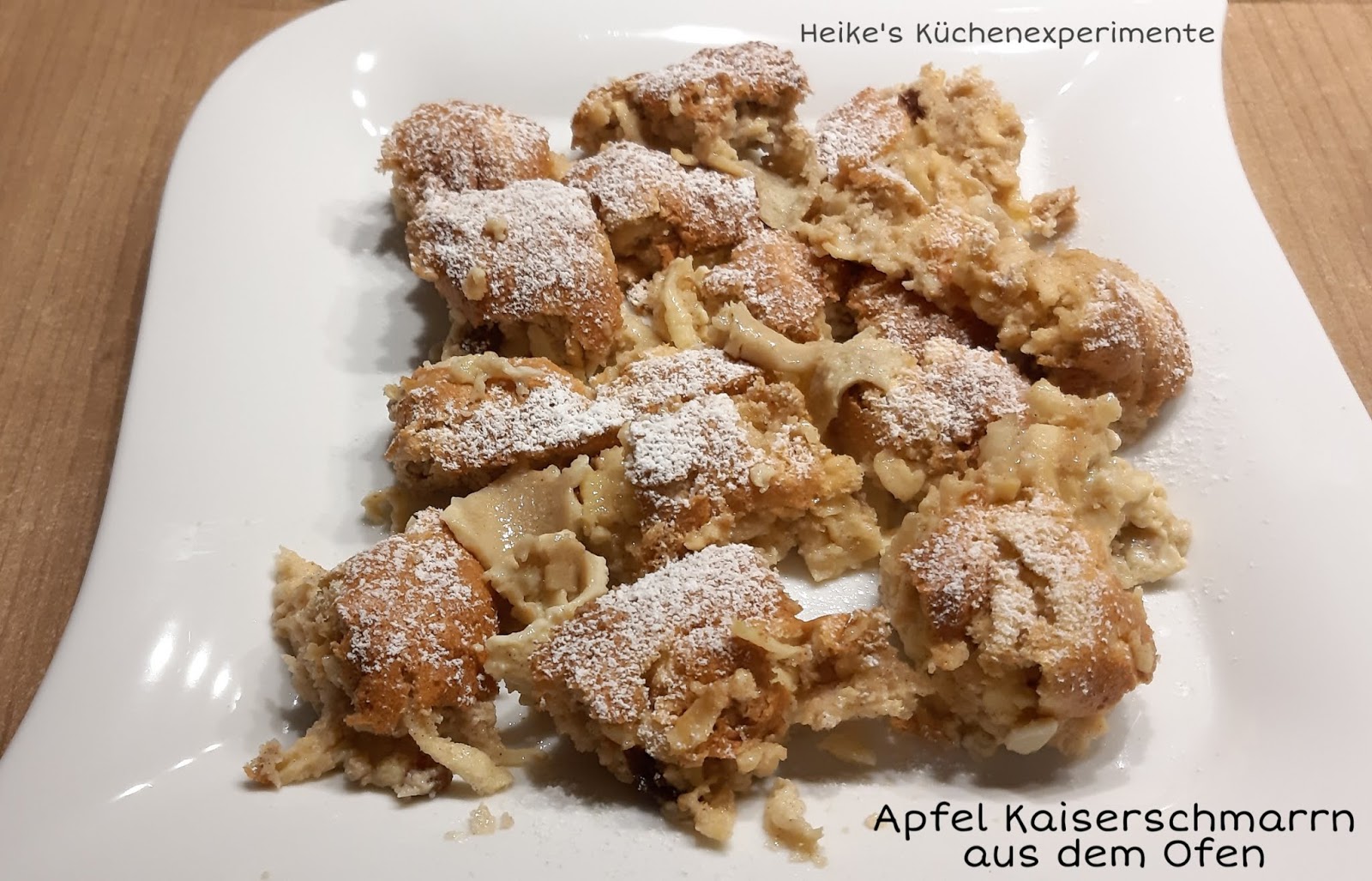 Heike&amp;#39;s Küchenexperimente ☆☆☆: Apfel Kaiserschmarrn aus dem Ofen