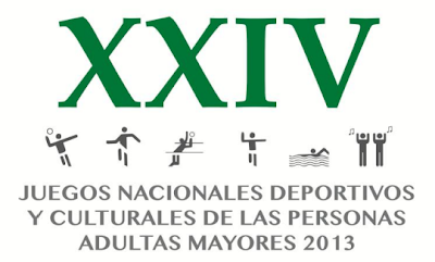 XXIV Juegos Nacionales Deportivos y Culturales de las Personas Adulta Mayores. 2013