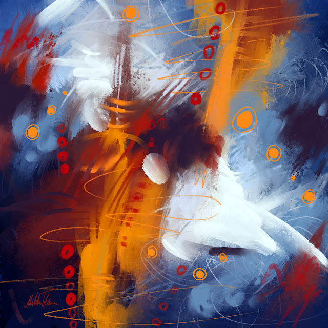 Morning After Dark digital abstract painting by Mikko Tyllinen