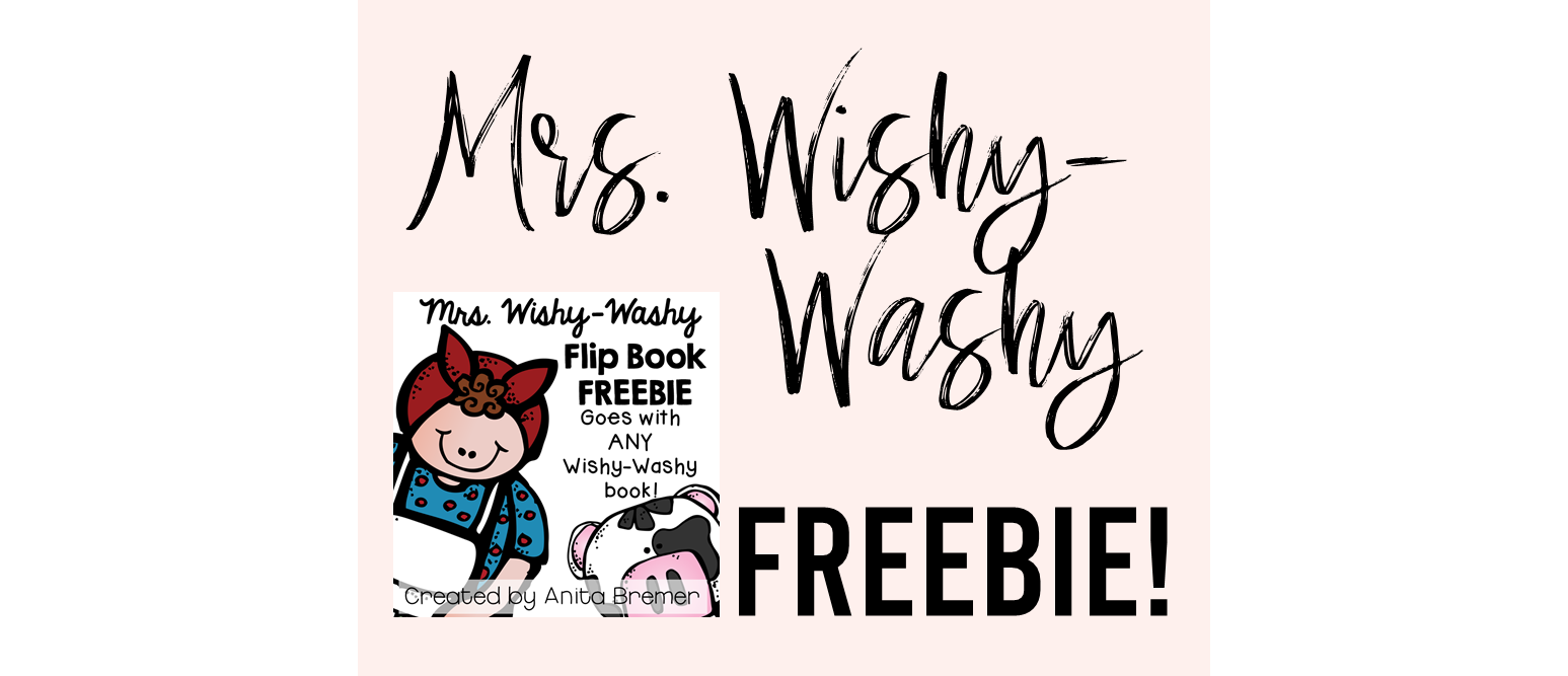 FREE Mrs. Wishy-Washy flip book that works with ANY Mrs. Wishy-Washy book in the series by Joy Cowley. #freebies #kindergarten #1stgrade #literacy #flipbook #guidedreading #mrswishywashy