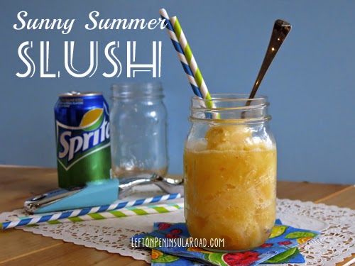 Mix up a batch of Sunny Summer Slush for hot summer days. One of our family's favorite recipes!