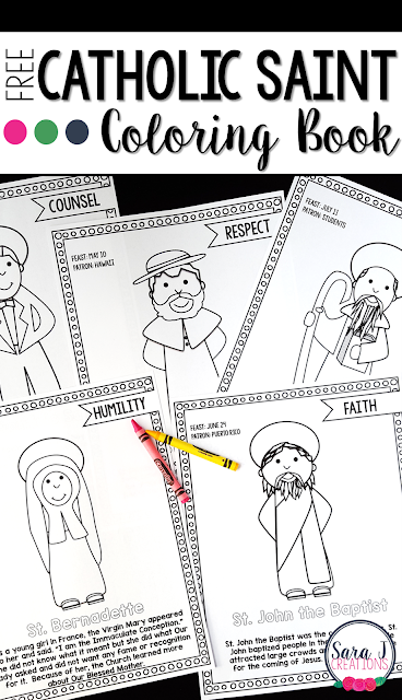 Classroom Freebies Too: Saint Coloring Book for All Saints Day